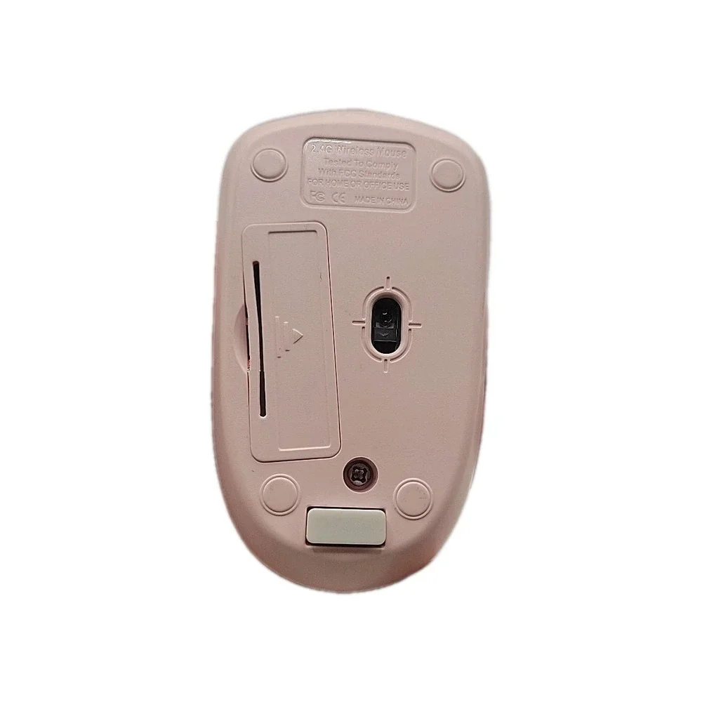 RECCAZR Pink USB Wireless Mouse With Dongle Tested Working